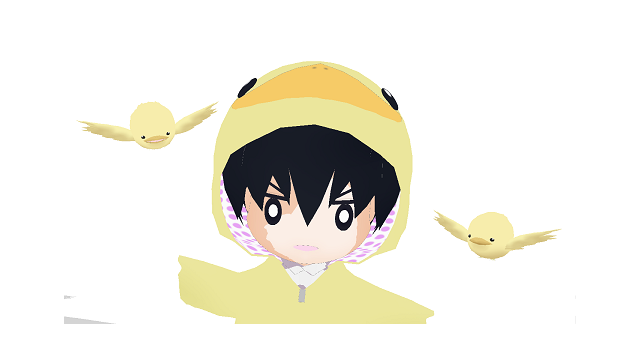 ヒバードきぐるみを着たひばり
