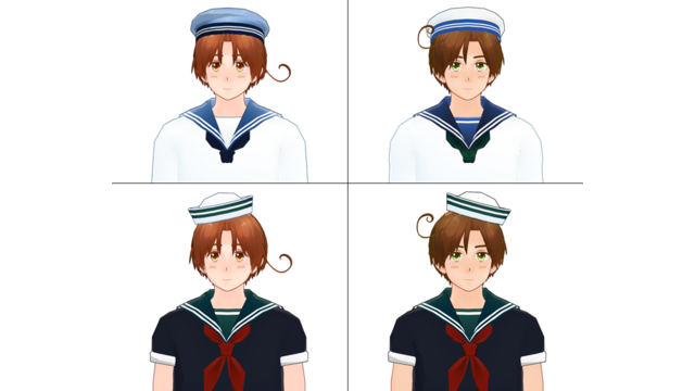 ヘタリア伊兄弟セーラーセット