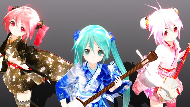 極楽浄土　三味線モーション