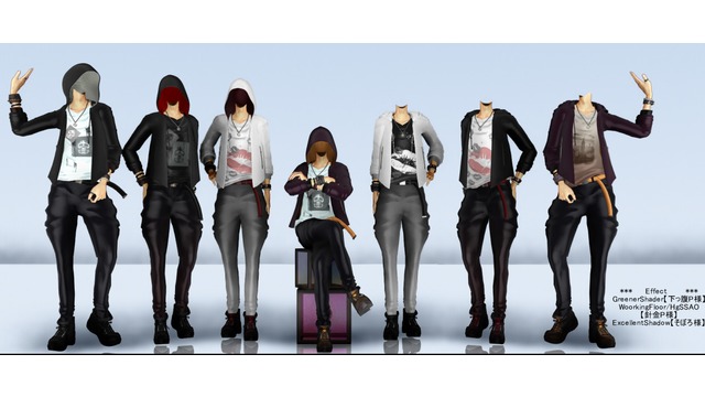 【MMD衣装】パーカー&サルエルパンツ