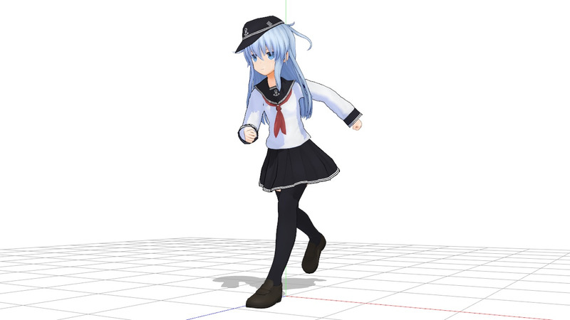 mmd 走る スカート