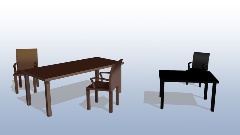 テーブルとイス