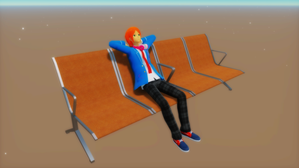 空港ラウンジ風ベンチ