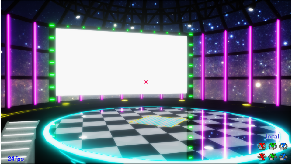 宙に浮くステージ