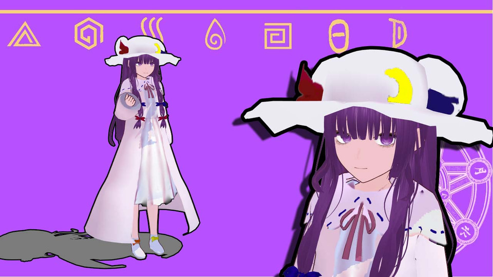 Vroid改帕秋莉·诺蕾姬（パチュリー・ノーレッジ）