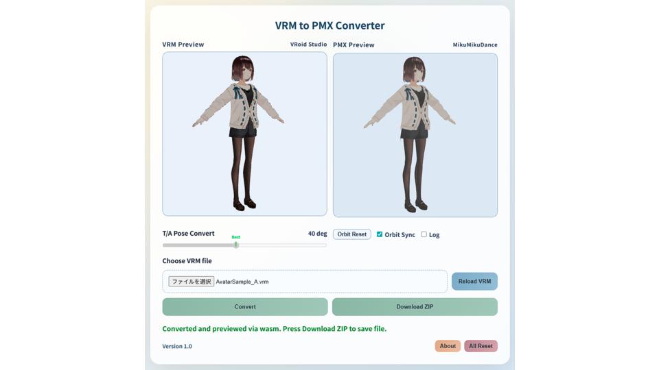VRM to MMD Converter - BowlRoll