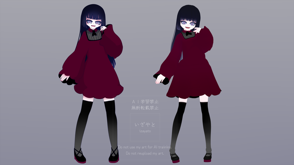 MMD用VRoidモデル_リャナン・シュークラ_ver1.0