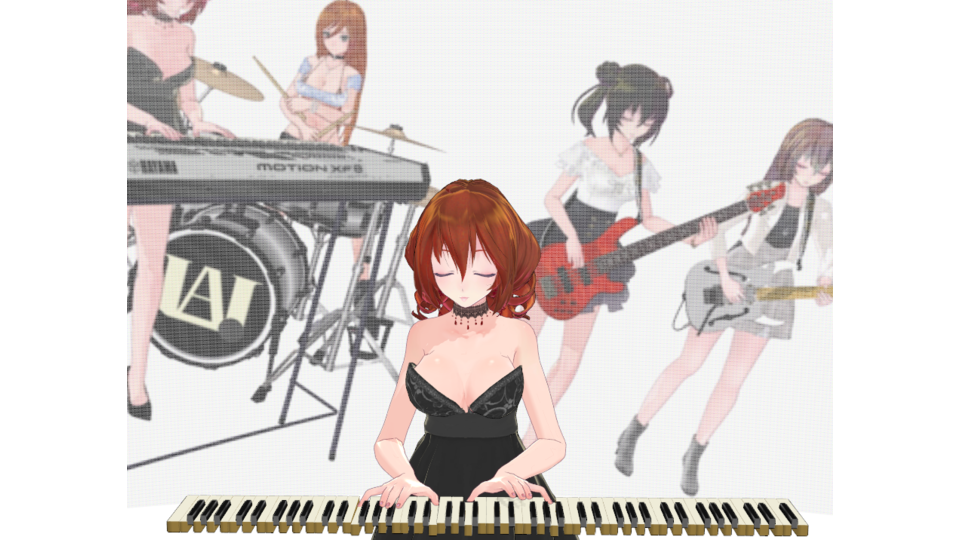 shoutbabyキーボード演奏モーション