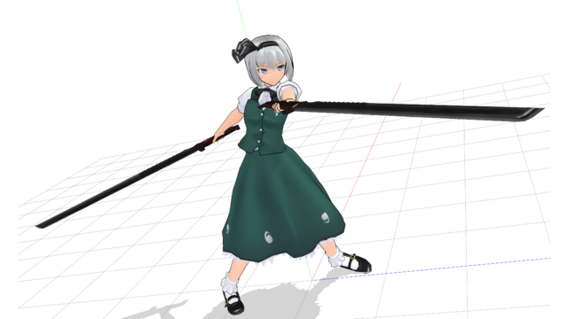 MMDモーション　重い二刀流