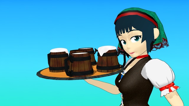 【MMD-OMF5】木製ビアジョッキ