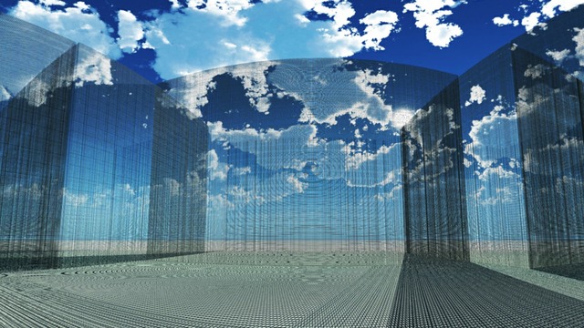 スカイドーム(金網越しの空) VOL.AA3