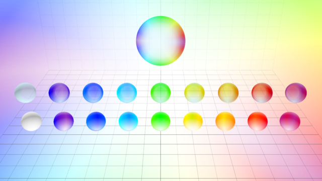 グラデーション玉