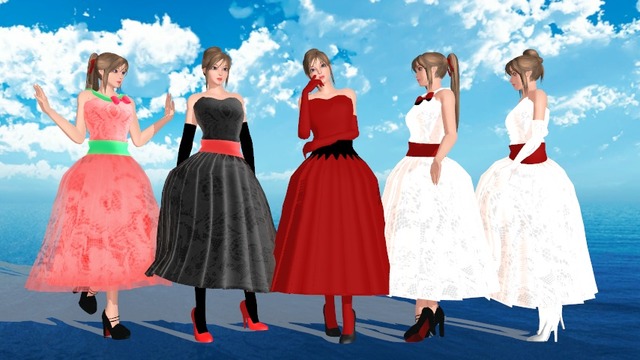 black256式ねこるレースワンピースモデル