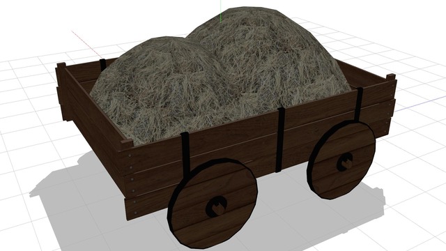 藁の入った荷車