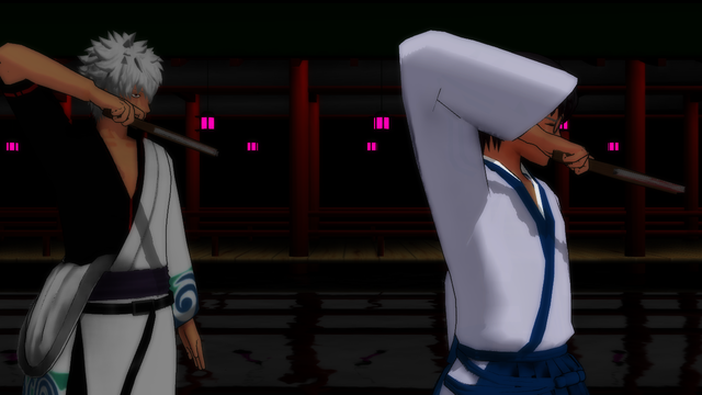 無情の扇子開閉モーション