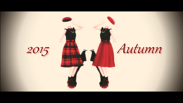 プレッピー風着せ替え衣装モデル