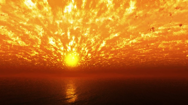 スカイドーム(オレンジ色の夕焼け) VOL.FF9