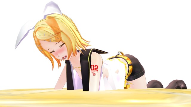 鏡音リン服破け粘着モーション