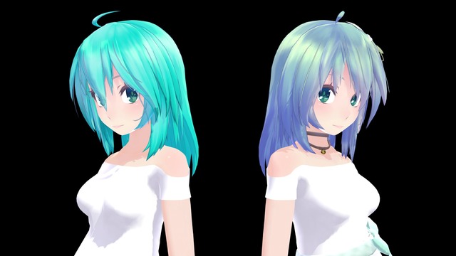 Tda式初音ミク セミロング髪ワンピ