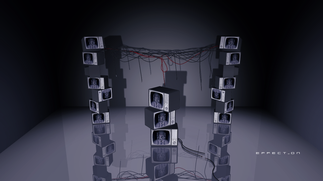 コードとテレビのステージ