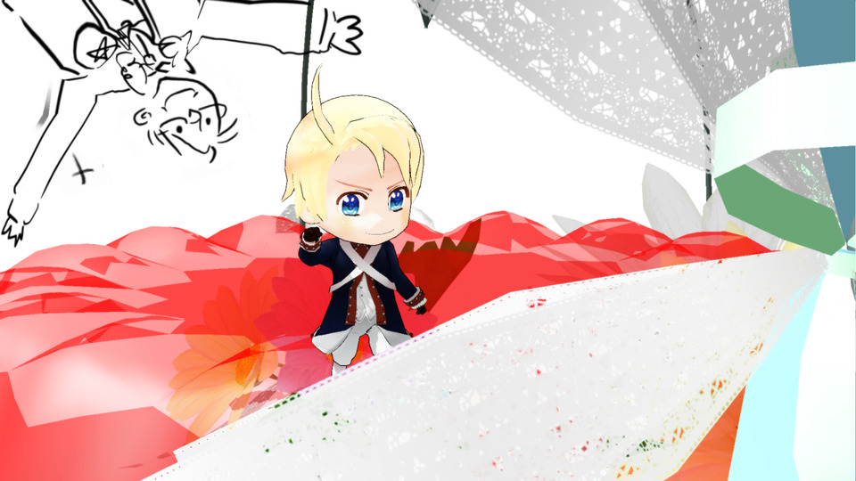 ヘタリアアメリカ独立ワンコイングランデ風＋アメコミHERO003