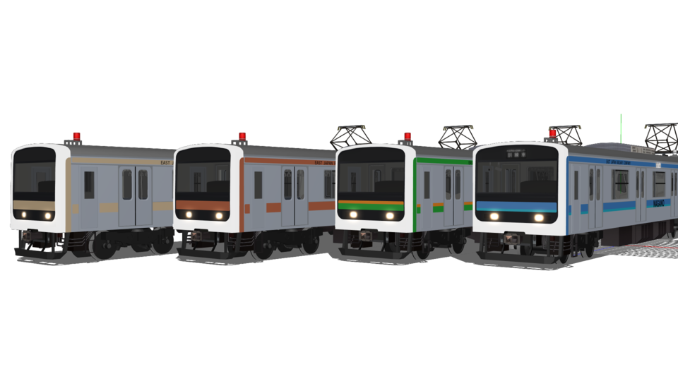 209系訓練車MMDモデル