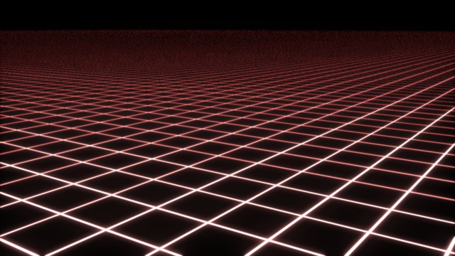 MMDステージ　グリッド　発光色変えモーフあり