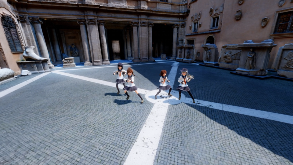 美術館中庭　MMDステージ