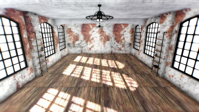 レンガ壁の部屋-01