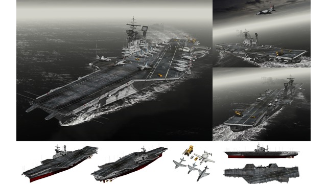 MMD用モブ航空母艦1980(ﾓｯﾌﾞｳｪｲ)セット