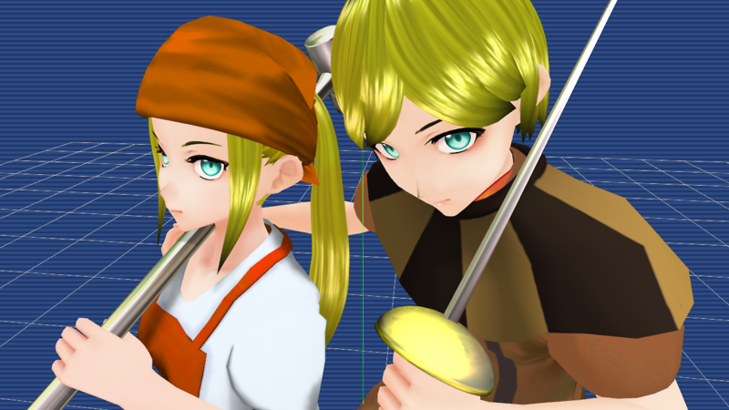 アルフレッド & ジーナ MMDモデル ver 1.00