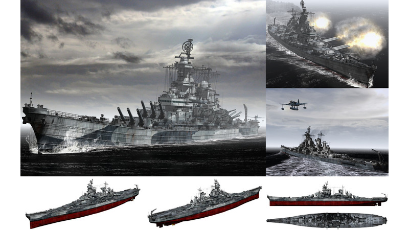 MMD用モブ超弩級戦艦1944(ﾓﾌﾞｵﾜ)セット