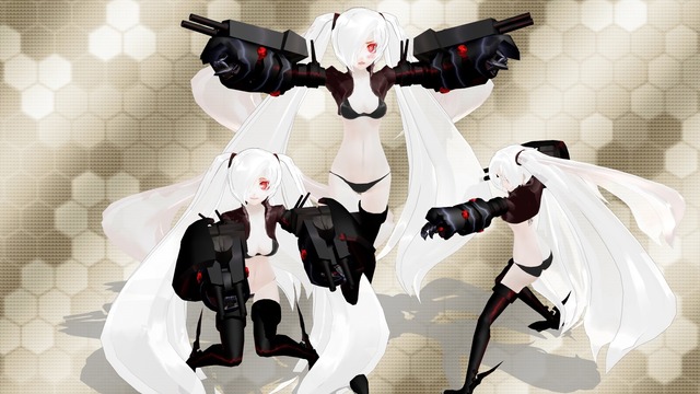 【MMD艦これ】南方棲鬼（腕艤装有り）テストモデル