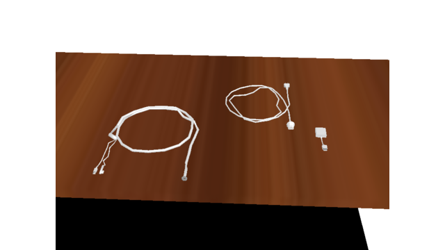 モニタ接続ケーブルとモニタ用電源コード