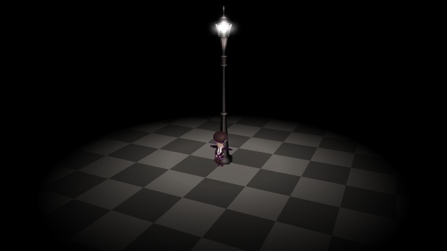 遠方を暗くするエフェクト