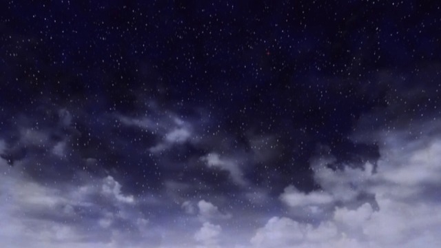 星空と流れる雲