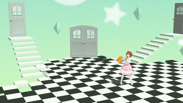 【MMDステージ】階段と扉ステージ