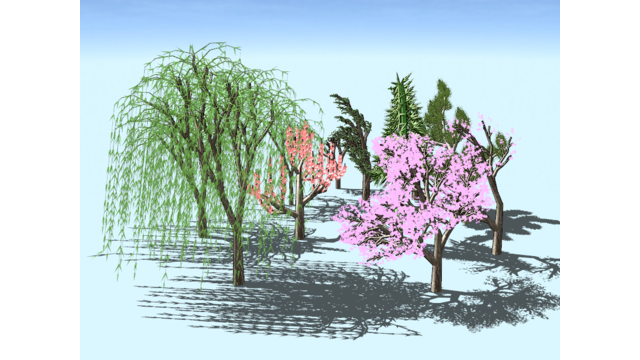 物理・伸縮モーフつき樹木セット