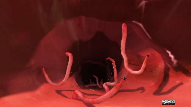 触手生物の体内ステージ