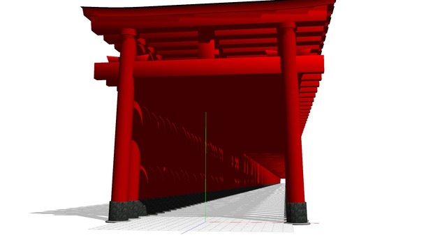 鳥居のトンネル風ステージ