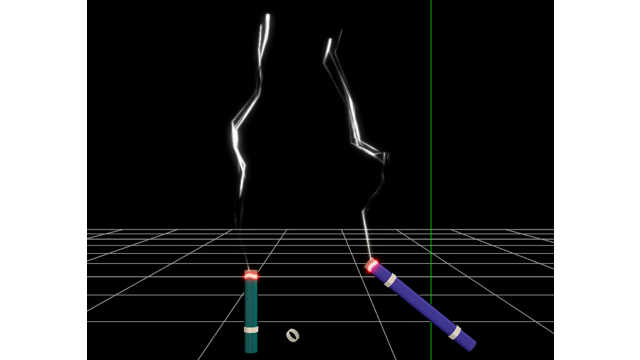 線香束と煙モデル