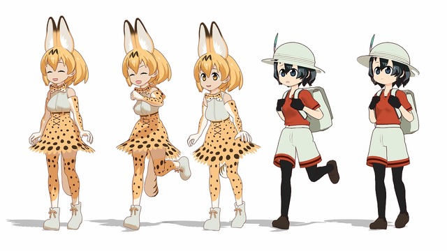 かばんちゃんとサーバルちゃんの歩きと走りループ