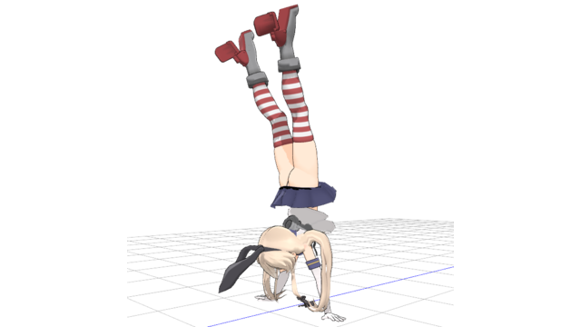 逆立ちモーション