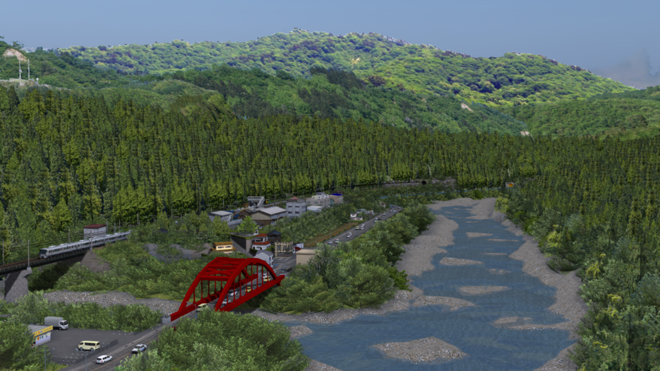 Ke_田舎な川沿いの駅レイアウト