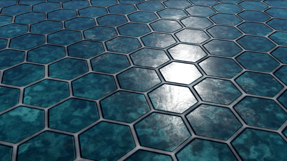 Ray Material (Hexagonal Tiles)