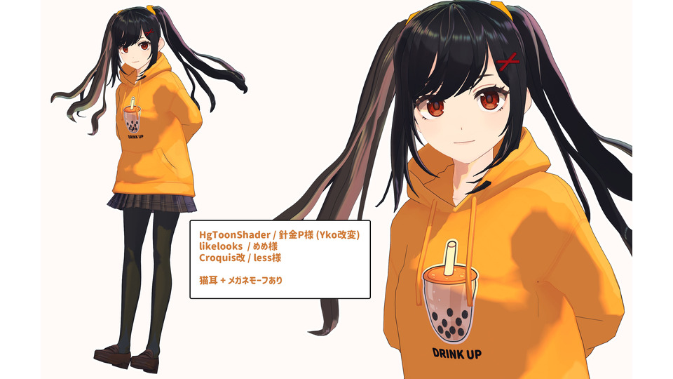 【MMDモデル】Waiko 「bubbly citrus」