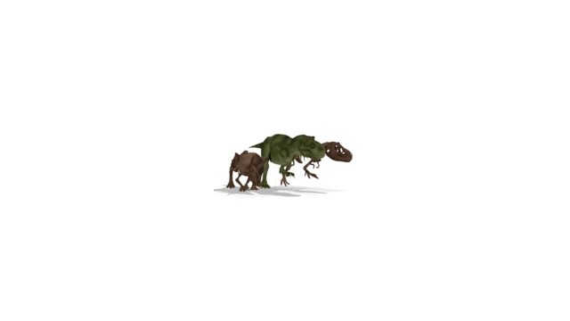 ティラノとトリケラの走りモーション