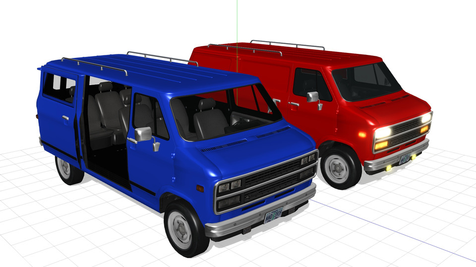 シボレーシティバンMMDモデル