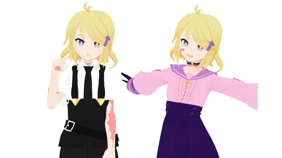 みぎみ式VRoid製旧新右心セット