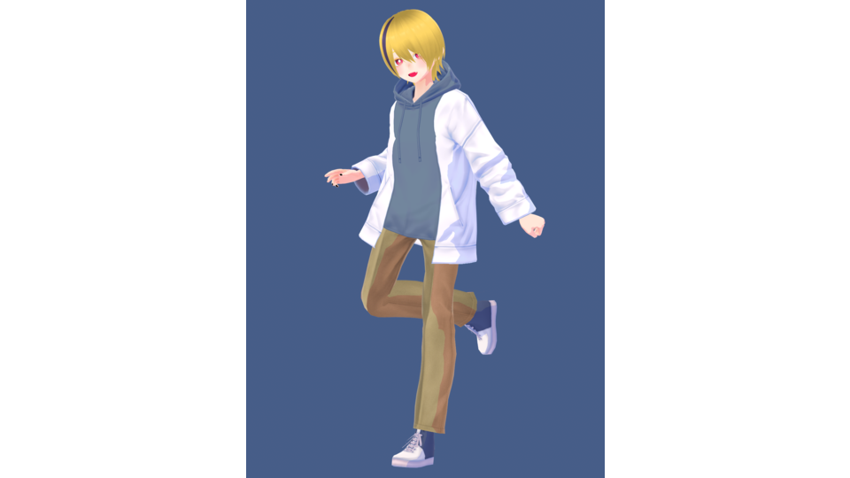 黄鏡式VRoid製黄琴まひろ　パーカーモデル